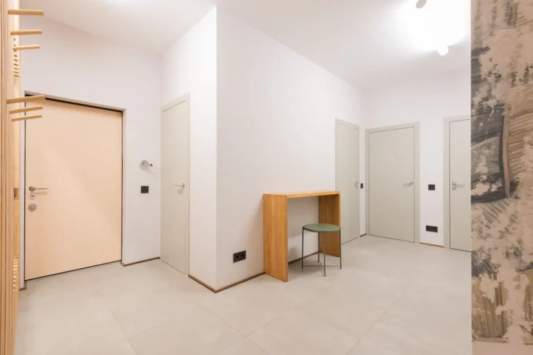 Bright empty apartment hallway